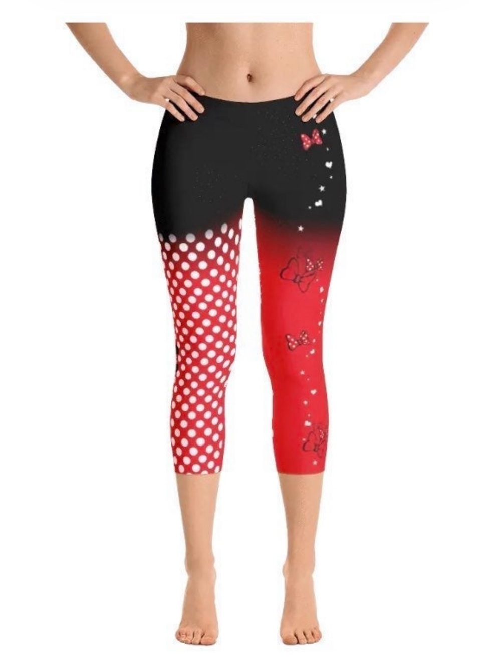 Main Street Bella Minnie Mouse Cropped Leggings XL
